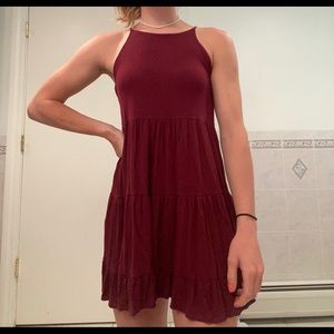 Maroon mini dress